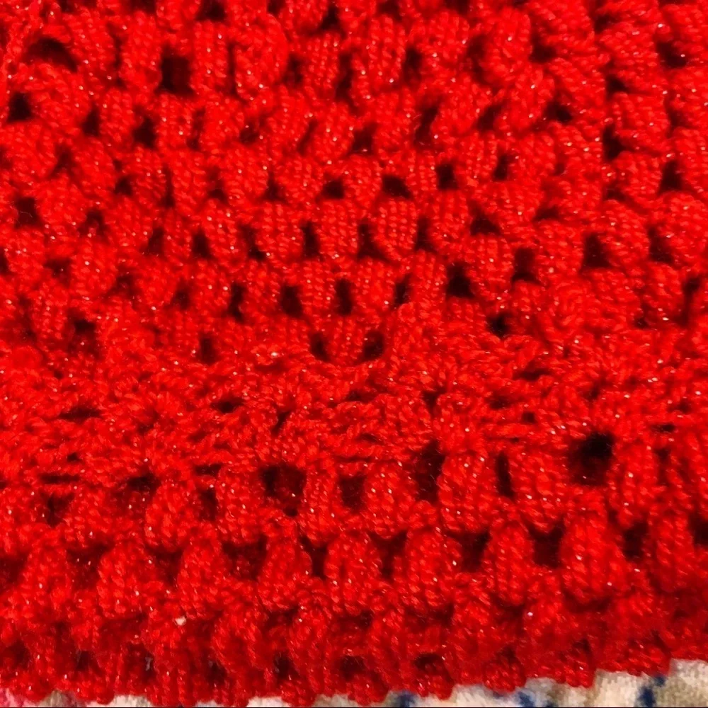 Red Handmade knit hat
